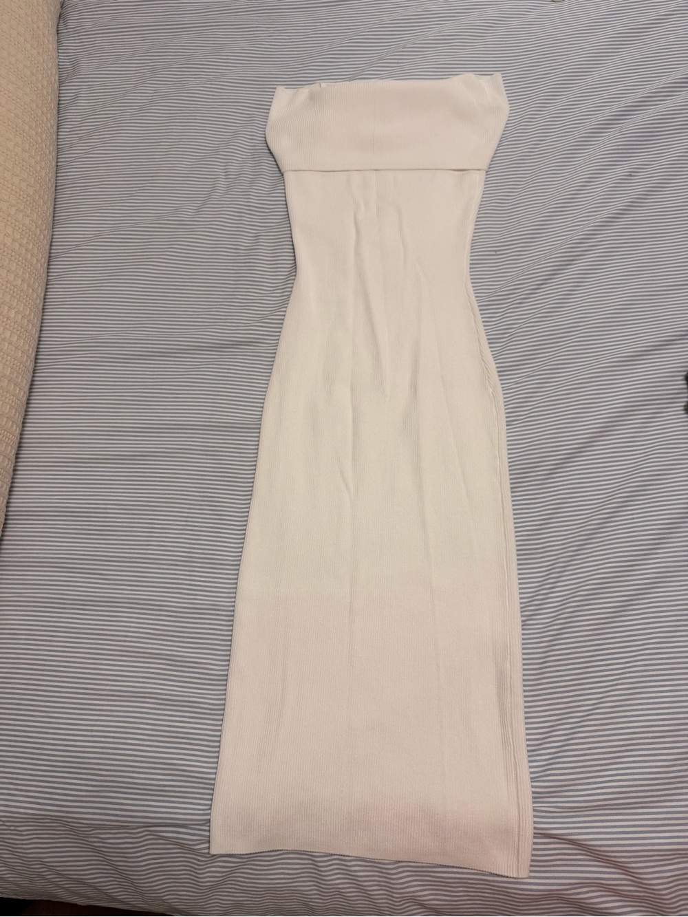 H&M Strapless Cream Maxi Tube Dress